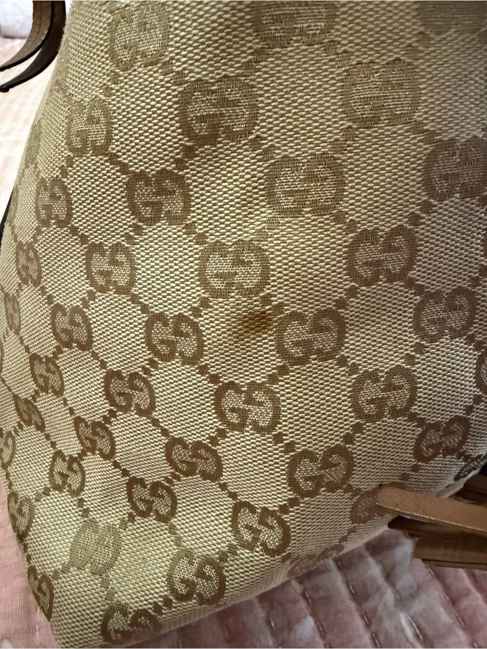 Gucci original monogram canvas large tote